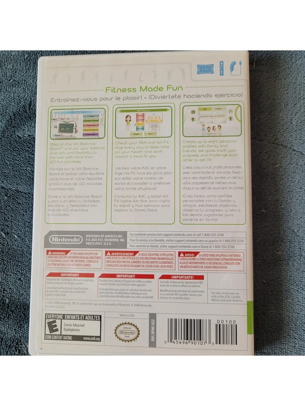 Wii Fit (Nintendo Wii, 2008) CIB Complete In Box w/ Manual - Tested!